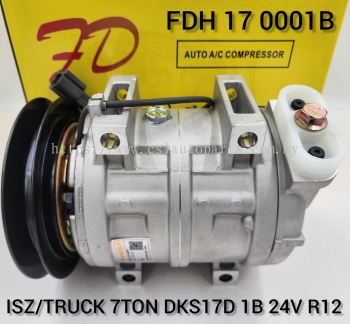 FDH 17 0001B Isz/Truck 7Ton .AC DKS17D 1B 24V R12 Compressor (NEW)