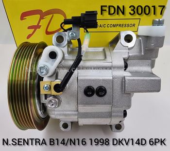 FDN 30017 Nis/Sentra 98Y DKV14D 6PK Compressor (NEW)