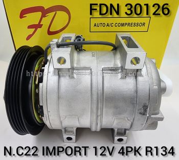 FDN 30126 Nis/C22 Import 12V R134 4PK Compressor (NEW)