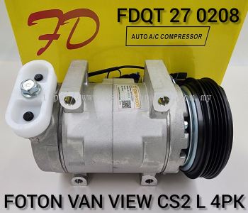 FDQT 27 0208 Foton View CS2L Van 4PK 12V Compressor (NEW)