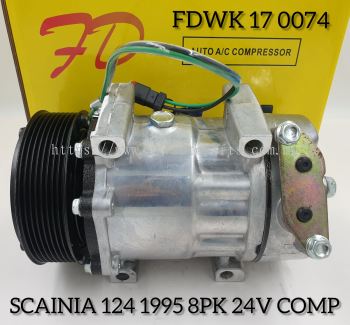 FDWK 17 0074 Scania 124 95Y SD7H16-NDL 8PK 24V 8067 Compressor (NEW)