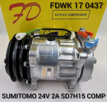 FDWK 17 0437 Sumitomo SD7H15-08L-WL 2A 24V Compressor (NEW)