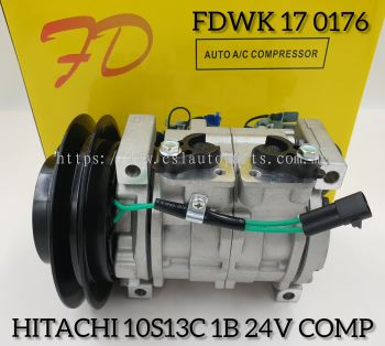 FDWK 17 0176 Hitachi 10S13C-NDL-MCR 1B 24V Compressor (NEW)