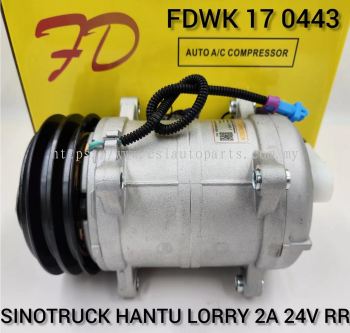 FDWK 17 0443 Sinotruck Howo Hantu .AC Lorry 2A 24V RR Compressor (NEW)