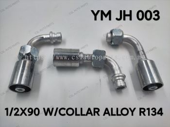 YM JH 003 1/2X90 W/Collar Alloy R134 Fitting