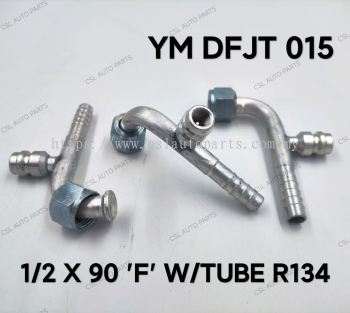 YM DFJT 015  1/2 X 90 "F" W/Tube R134 Fitting