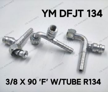 YM DFJT 134 3/8 X 90 "F" W/Tube R134 Fitting 