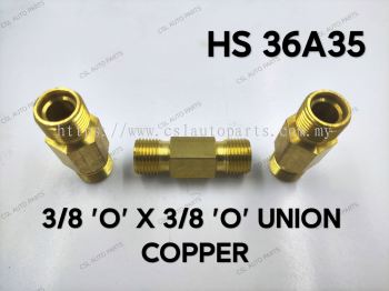 HS 36A35 3/8 "O" X 3/8 "O" Union Copper 