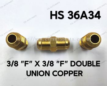 HS 36A34 3/8 "F" X 3/8 "F" Union Copper 