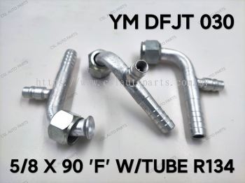 YM DFJT 030 5/8 X 90 "F" W/Tube R134 Fitting