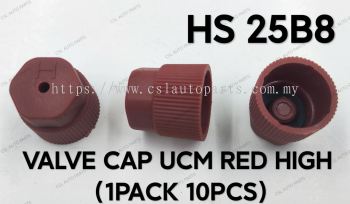 HS 25B8 Valve Cap Ucm Red High (1PACK/10PCS) 