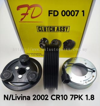 FD 0007 1 N/Livina 2002 CR10 7PK 1.8 Clutch (NEW)