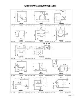 Performance Window 40E Series Aluminium Profile Series