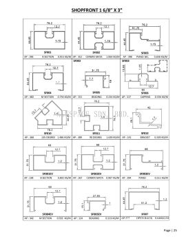 Shopfront 1 6/8�� X 3�� Aluminium Profile Series