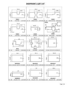 Shopfront 1 6/8�� X 4�� Aluminium Profile Series