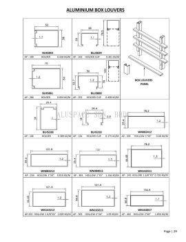 Aluminium Box Louvers Aluminium Profile Series