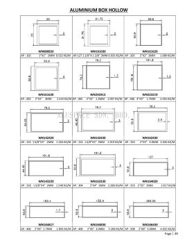 Aluminium Box Hollow Aluminium Profile Series
