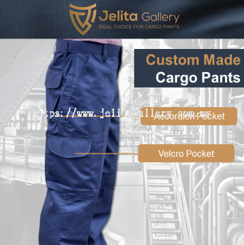 Custom Made Cargo Pants 8054# Velcro Pocket