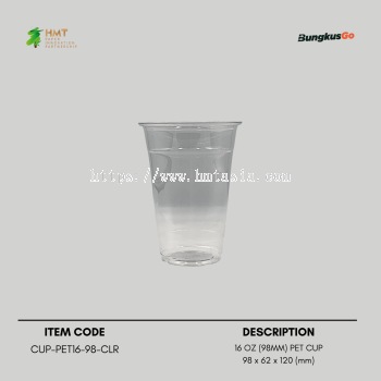 16 OZ (98MM) PET CUP