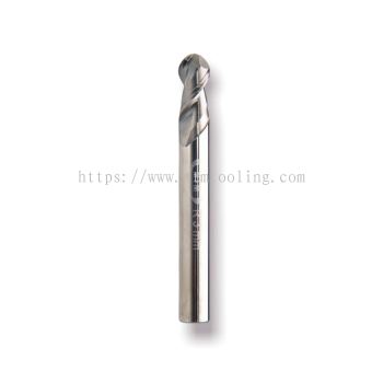 NSBU 2 ~ Carbide Ball End Mill 2 Flute (Helix 45°) - Uncoated