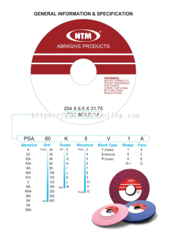 NTM Grinding Wheel of General Information & Specification