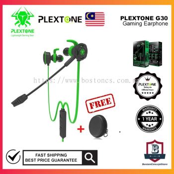 BOSTON PLEXTONE G30 Dual Microphone Gaming Earphone With Noise-Cancelling Memory Foam That Excellent Sound Insulation