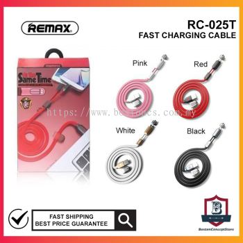 RC025T 2 In 1 Remax Fast Charging Cable Charge 2 Phone In Same Time