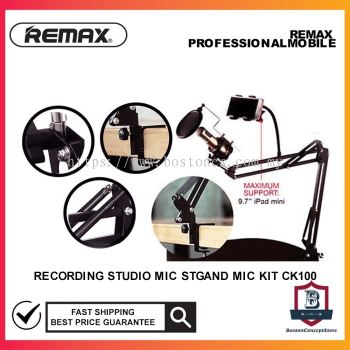 Remax CK100 Professional Phone Mic Microphone Recording Karaoke Stand Studio Set micstand