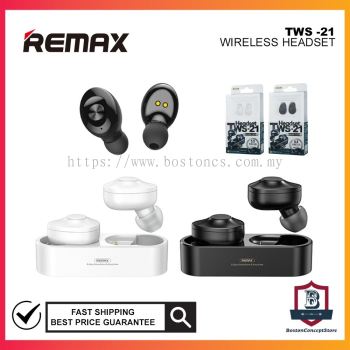 Remax TWS-21 True Wireless Stereo Headphone 5.0 Bluetooth Headset Wireless Earbuds TWS21