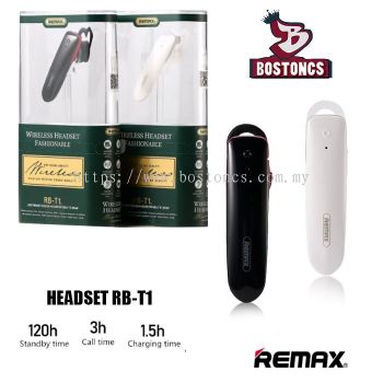 REMAX RB-T1 Wireless Earphone Bluetooth V5.0 Headset for Calls Earphone with Microphone HD Voice Ultra-Long Standby