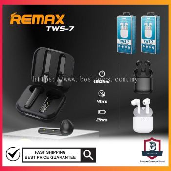 Remax TWS-7 True Wireless stereo Headset Bluetooth 5.0 Earbuds For Music & Call Twins Earphone