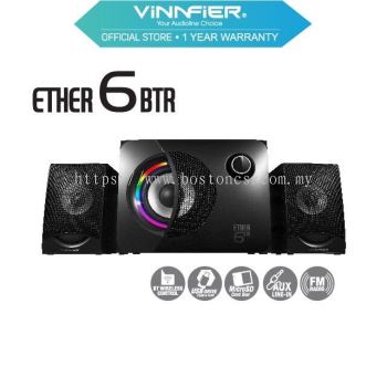 VINNFIER Ether 6BTR RGB Speaker with Built in Bluetooth, FM and USB 6 BTR Sound Music Stereo Desktop Speaker Bass
