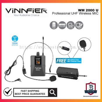 Vinnfier FlipGear WM 2000 U Professional Universal UHF Wireless Handsfree