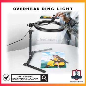 10 INCH 26CM Cell Phone Stand with LED Ring Light suitable for Shooting Product Picture with Adjustable Angle Lampu Meja