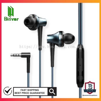 Binver MD7 3.5MM WIRED MUSIC STEREO EARPHONE HEAVY BASS IN EAR HEADSET With Mic Extra Bass Music Gaming Earphone