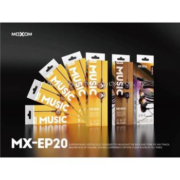 Moxom MX-EP20 Music STEREO Earphone MOXOM Wired Earphone 3.5 Mm Earphones In Ear Earphone with Mic Headset