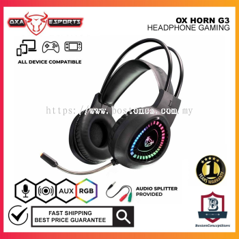 Oxayoi Oxa Esports OX HORN G1 / OX HORN G3 Wired Gaming Headphone with Mic Microphone for Smartphone Laptop Mobile Phone