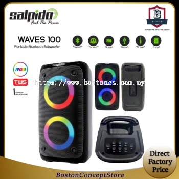 Salpido Waves 100 RGB Portable Bluetooth Speaker with Mic Support and RGB light