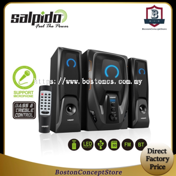 Salpido G6 Core 2.1 Channel Multimedia Speaker with Bluetooth / FM Radio / USB / SD Slot / Aux Input & Remote Control