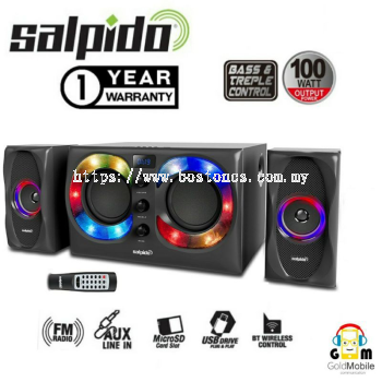 Salpido Arrado 5 Active Multimedia Subwoofer System 2.1 Channel Multimedia Speaker With Bluetooth / FM / USB / SD