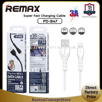  REMAX AZEADA PD-B47 3A SUPER FAST CHARGING & Data SYNC for Microusb / Lightnin Ip / Type C Huawei Samsung Cable