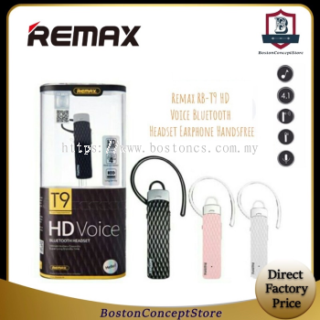 Remax RB-T9 HD Voice Bluetooth V4.1 Wireless Headset for IOS and Android Earphone Handsfree RBT9