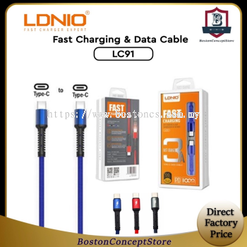  LDNIO LC91 Type-C to Type-C Ultra Fast Charging & Data Cable (3A/1m)