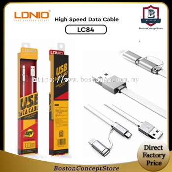  Ldnio LC84 High Speed Lightning IP & Micro USB Android Data Cable (2 In 1)