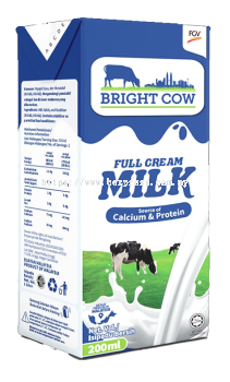 Bright Cow UHT Full Cream Milk 4 x 6 x 200ml