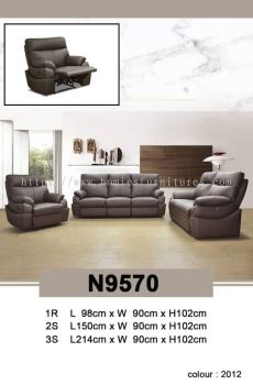 Half Leather Sofa (N9570) - HOMIES FURNITURES