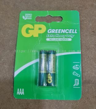 GP AAA SIZE BATTERY GREENCELL