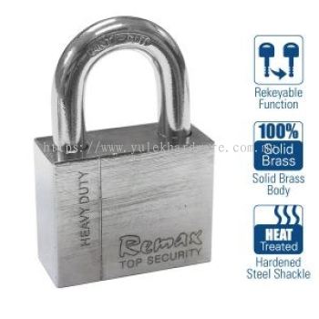 50mm REMAX BRASS CHROMED PADLOCK