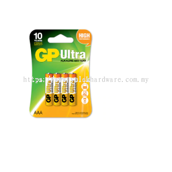 GP ULTRA ALKALINE BATTERY AAA X 4 