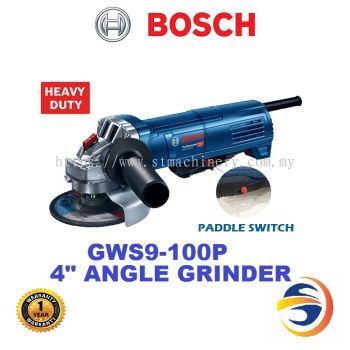 BOSCH GWS9-100P 4" HEAVY DUTY ANGLE GRINDER (900W, PADDLE SWITCH, 11000RPM)